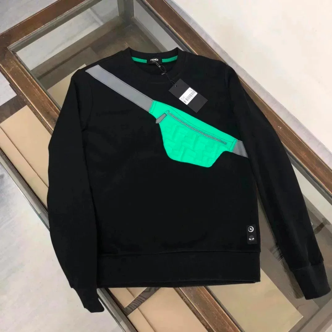 Fendi Black with Green FF Logo Sweatshirt