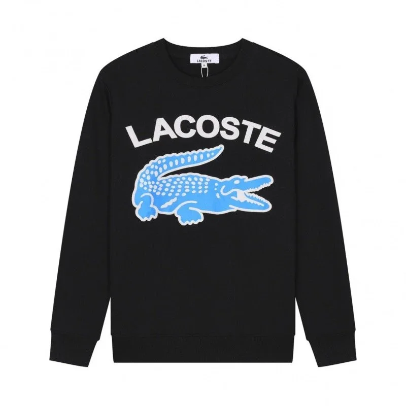Lacoste Classic Crocodile Crewneck Sweatshirt Black