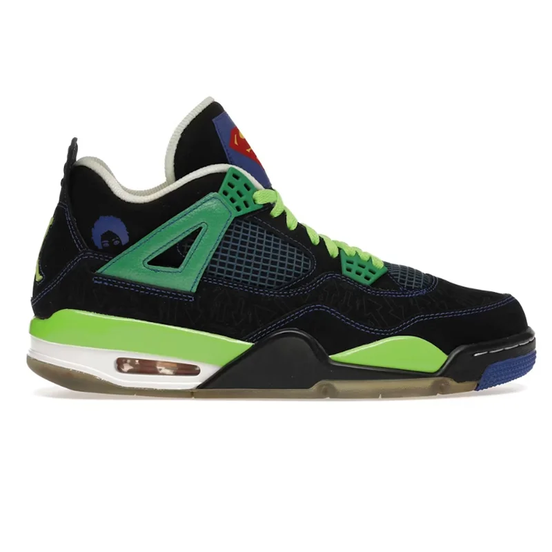Nike Air Jordan 4 Super Mario Black/Green Sneakers